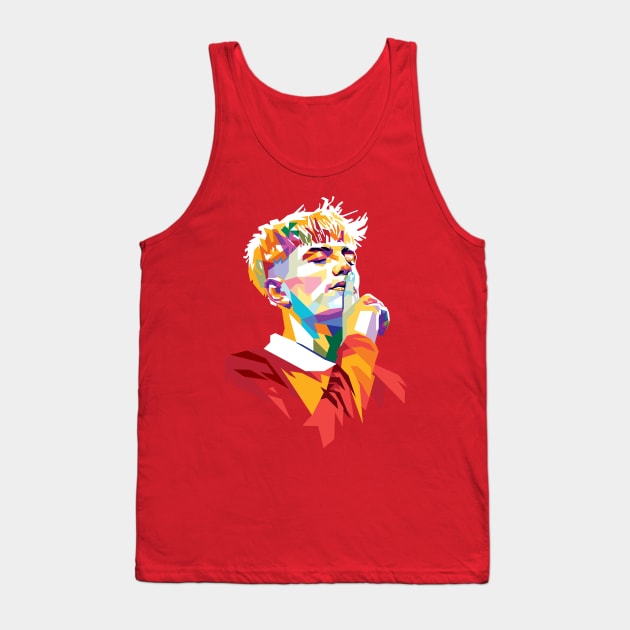 Alejandro Garnacho Portrait Pop Art Tank Top by RJWLTG